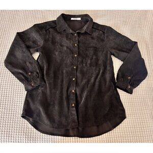 Sweewe Paris Corduroy Button Down Top